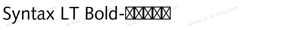 Syntax LT Bold字体转换